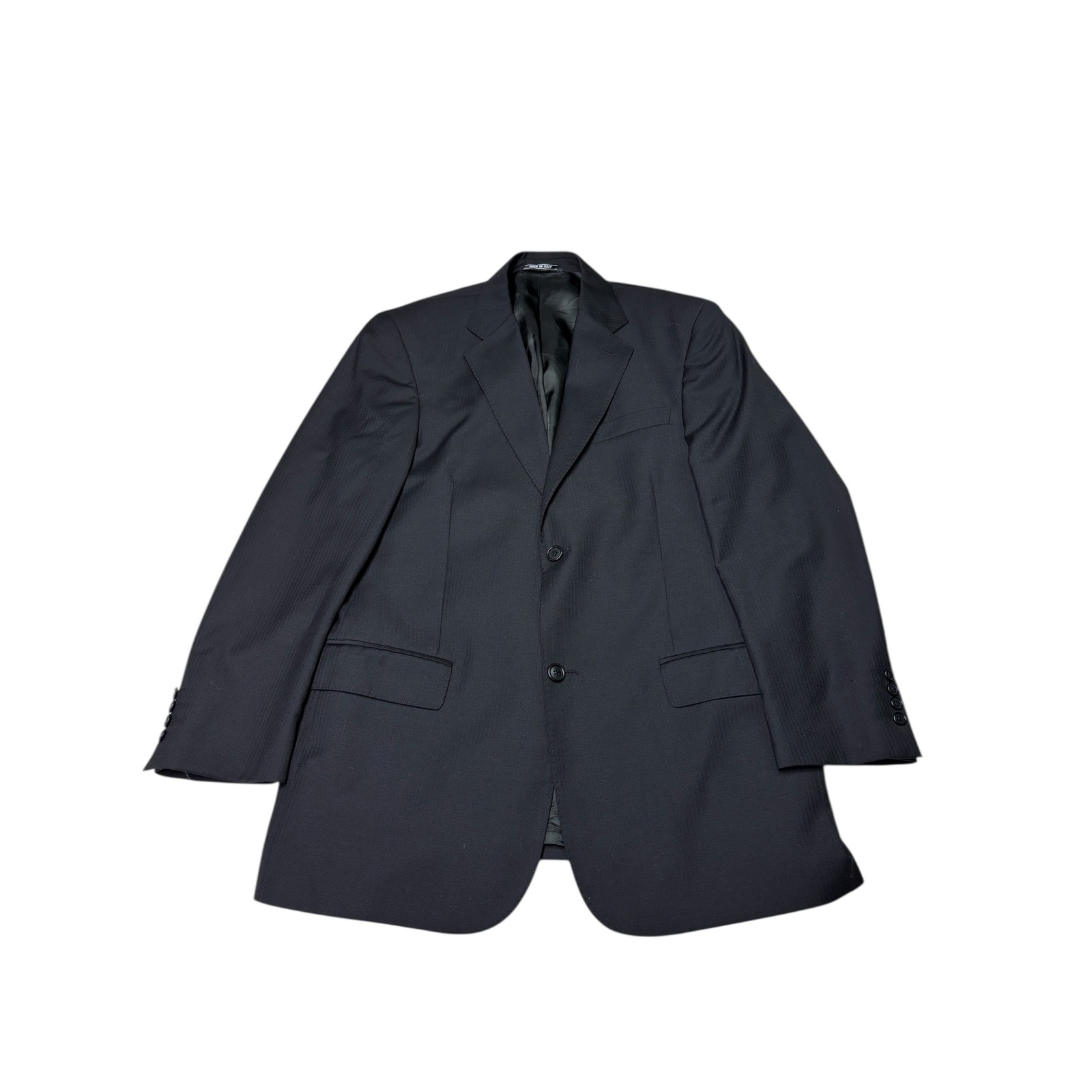 Gianni Orvietto Mens Black Super 120s Wool Made In Italy Blazer Size 40 R